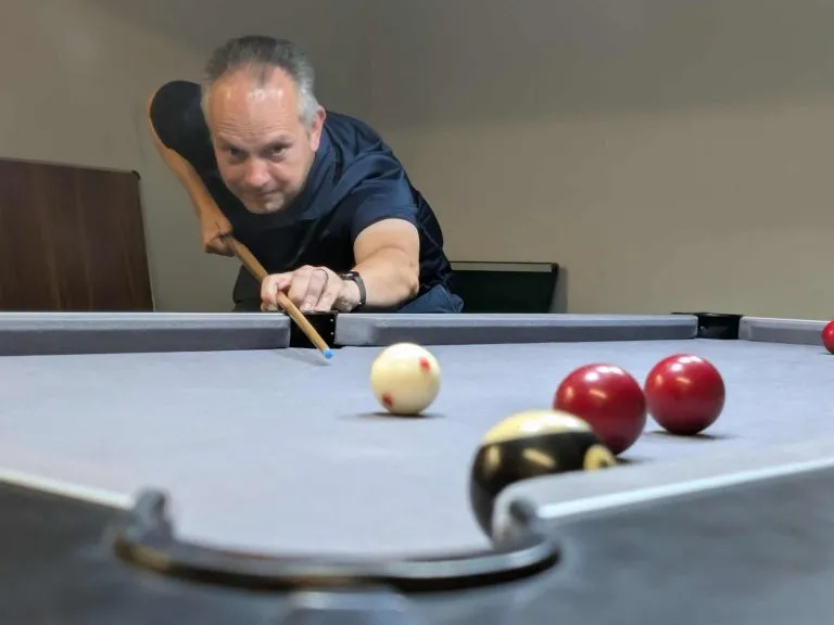 Pool table ready for a game at Littleport Ex-Services Social Club